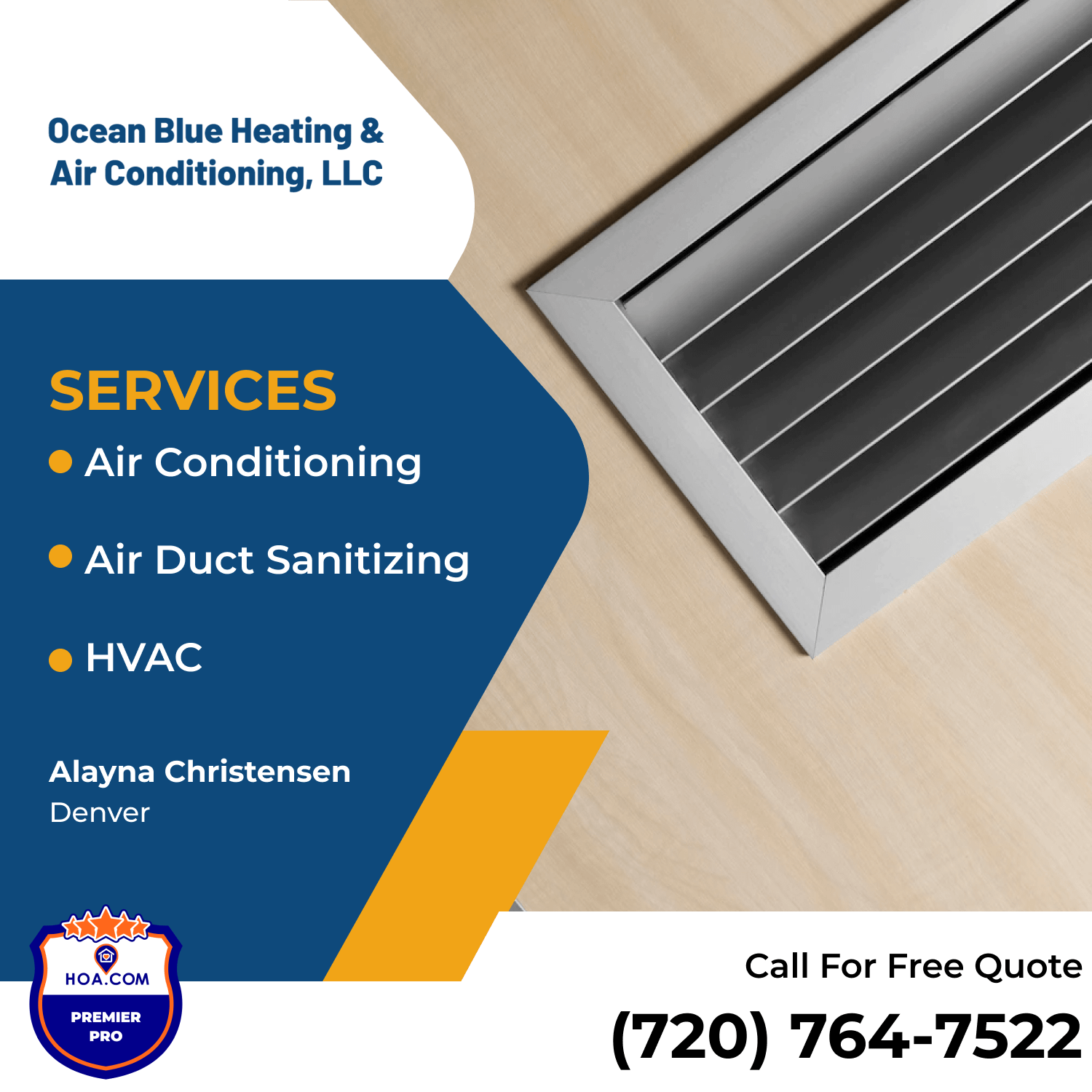 Ocean Blue Heating & Air Conditioning, LLC Services